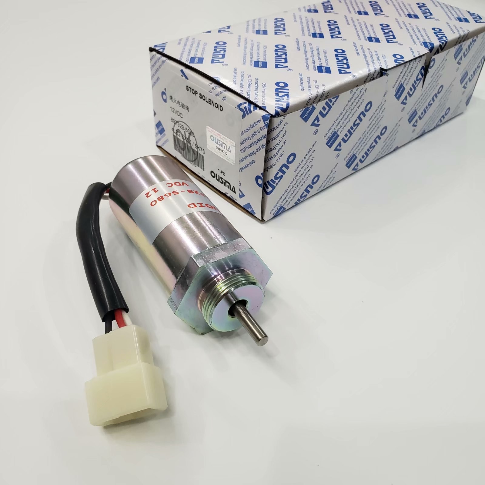 OUSIMA Fuel Shut Off Solenoid 897329-5680 12V For4LE2 EX55 6K75 Excavator Engine