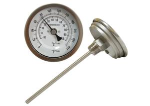 Quality Food Safe Probe Bimetallic Brew Kettle Thermometer With 82mm Large Dial wholesale