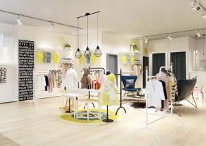 Quality Custom Wooden Cabinet Clothing Display Showcase Interior Design Clothes Shop Fitting wholesale