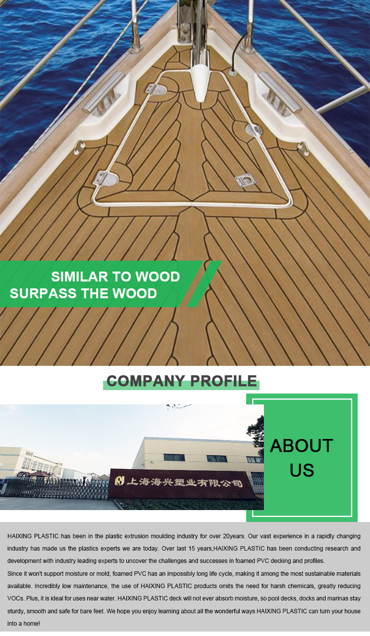Enhance Your Marine Experience with 190mm*5mm Synthetic Teak Boat Rubber Floor