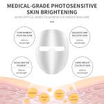 CE FDA Multifunction Photon Facial Beauty Mask For Yellow Dull Shiny Face