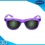 Hony 3D Fireworks Glasses With Diffraction Grating Film , Flip Up Sunglasses