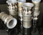 Casting Antistatic 75mm PTFE Lined Pipe Fittings Type E Camlock Fitting