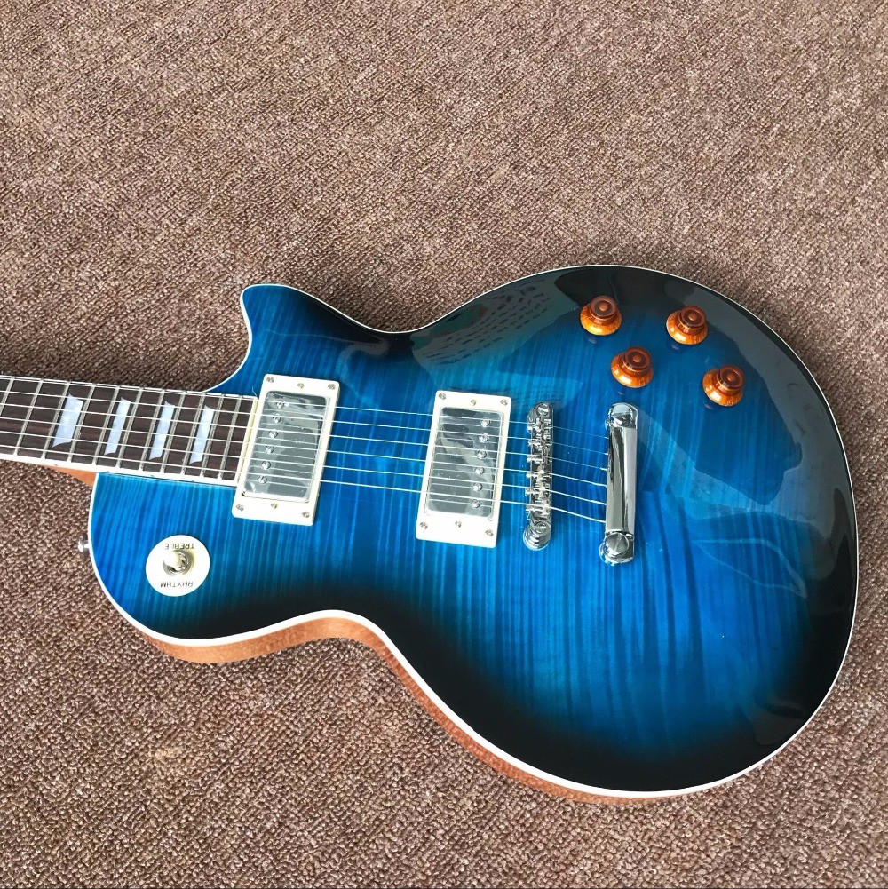 OEM 1959 R9 Classic LP electric guitar new style good sound in blue 24 tone position Musical instruments Free Shipping