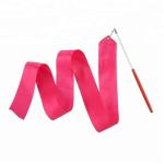 4m Silk Artistic Gymnastics Ribbon , Gymnastics Twirling Ribbon Soft Nylon