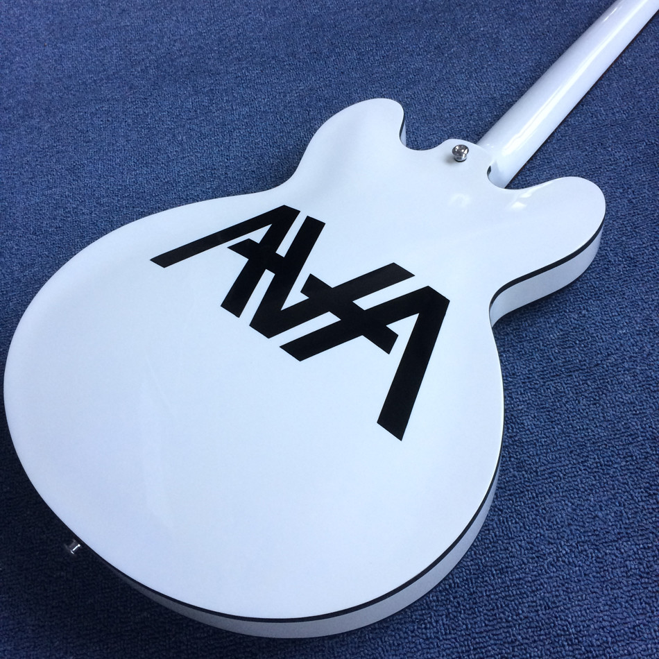 New style high quality hollow body jazz electric guitar, rosewood fingerboard black binding electric guitar