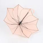 Khaki Ladies Lightweight Travel Umbrella , Ladies Walking Umbrella Plastic