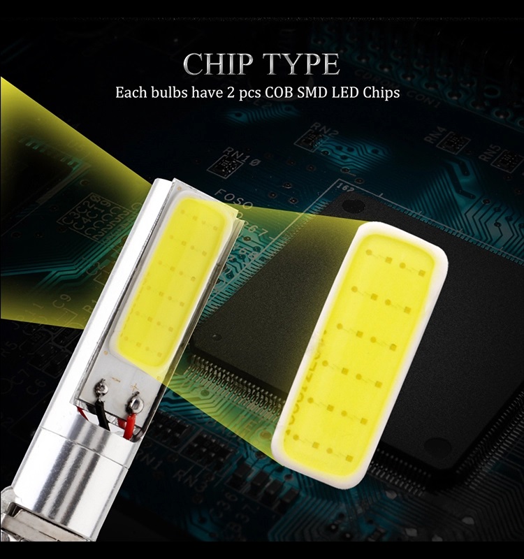 H1 H3 COB 24SMD 880 8000K 360LM LED Fog Light Bulbs