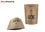 Stand Up Kraft Paper Biodegradable Packaging Bags Food Package With Zipper