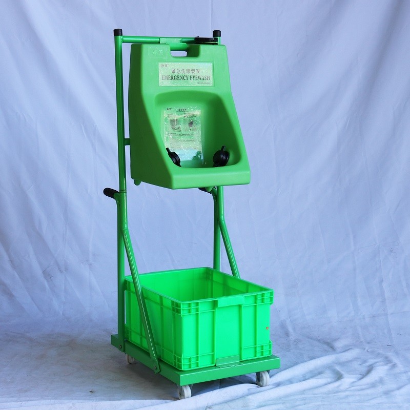 Trolley portable eyewash 30L(8gallon) emergency eyewash ABS portable eye wash station, plastic emergency eye wash
