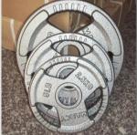 dia 50mmCrossfit handle colored 3 hole rubber bumper weight plate