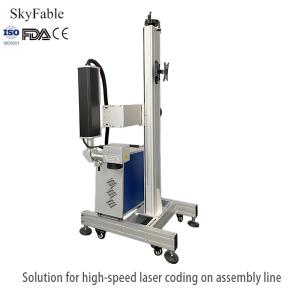 Quality Food Grade Eco Friendly Laser Flying Marking Machine For Beverage Bottles And Cans wholesale