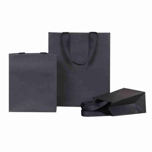 Quality 350gsm Cardboard Thank You Bulk Black Paper Bags Medium White Gift Bags for Jewelry wholesale