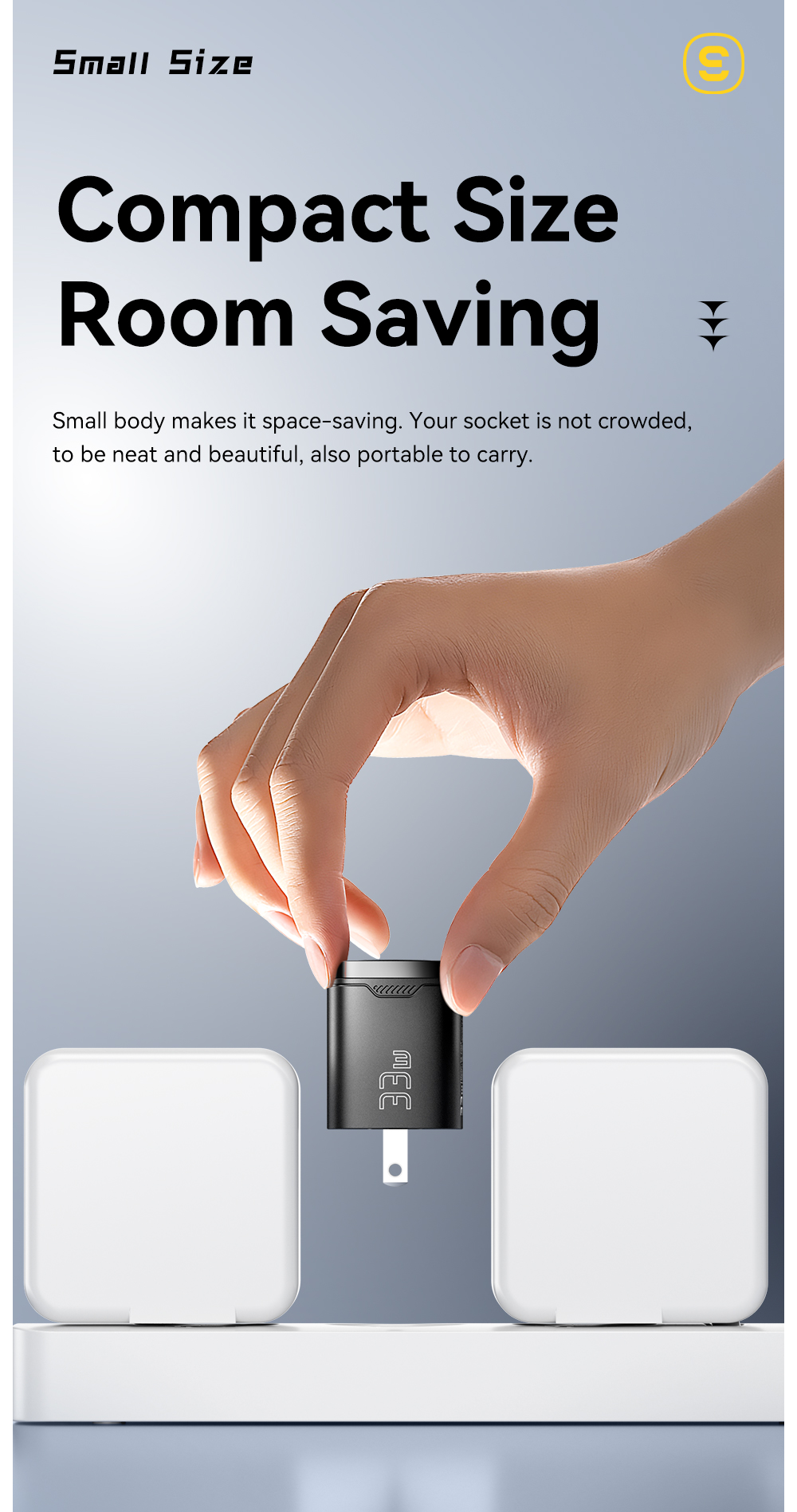 ESSAGER ES-CD45 33W GaN Charger Dual USB C PD Charger