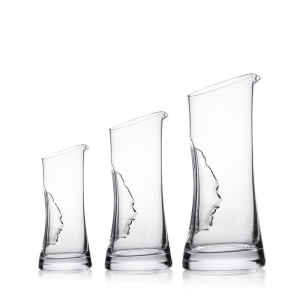 220ml 300ml 700ml Glass Water Carafe , Heat Resistant Glass Pitcher With Face