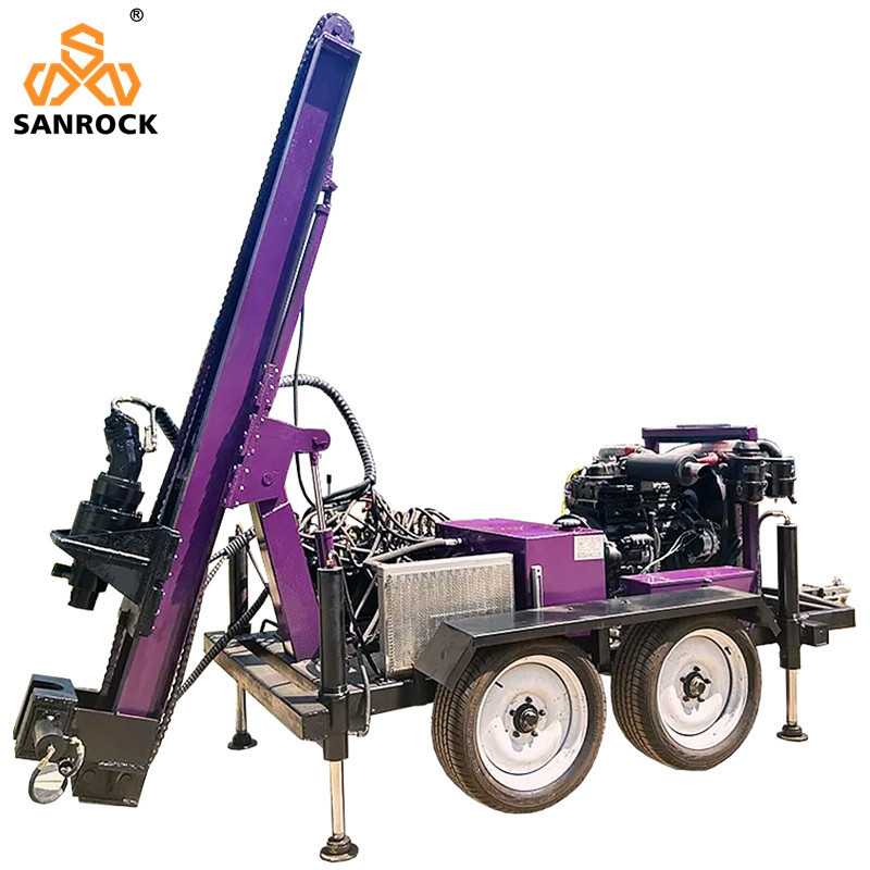 Water Well Drill Rig Depth 300m Water Drilling Equipment Trailer Mounted Water Well Drilling Rigs for sale