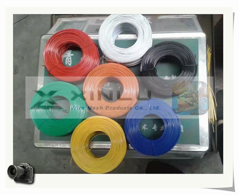 PVC Coated Double Loop Tie Wire Galvanised Φ1.2mm X L 16cm Binding Bar Tie Wire For Bag Closures