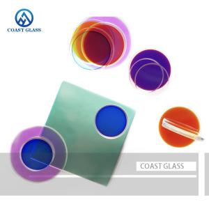 Quality Optical Color Filter Instrument 32mm 35mm Blue Green Yellow Red White Forest Covered Filter Biological Transparent Glass wholesale