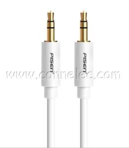 Quality Brand new and original Pisen double 3.5mm stereo audio cable, Pisen 3.5mm stereo audio cable wholesale