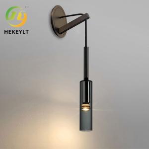 Quality Modern Single Luxury Bedroom Bedside Wall Light All Copper TV Pendant Lamp Smoke Gray wholesale