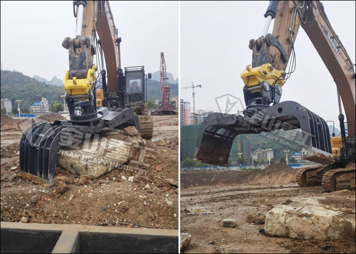 Durable Hydraulic Demolition Sorting Grab , 6-30Ton Selector Grapple