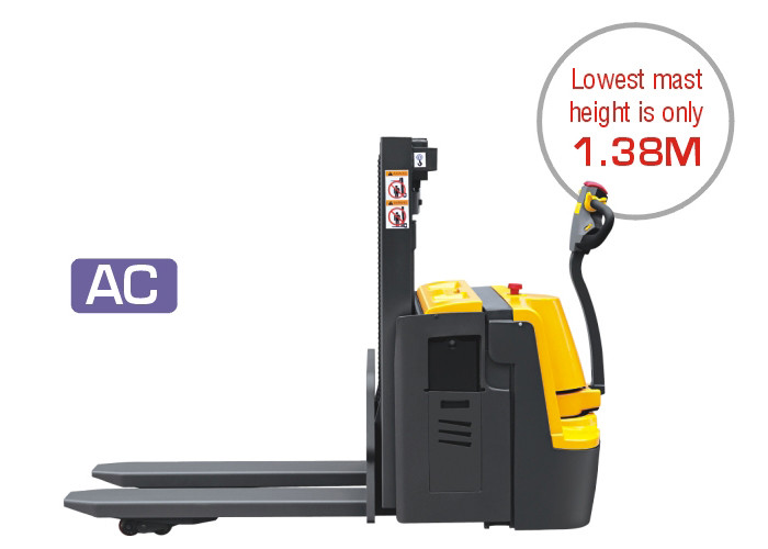 Double Pallet Warehouse Forklift Trucks Electric Type With Wear Resistant Wheel