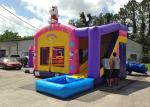 Kids Party Pink Hello Kitty Themed Inflatable Bouncer With Slide 0.55mm PVC
