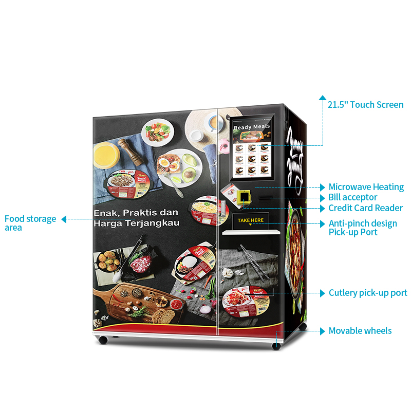 Fully Automatic Frozen Meals Vending Machine Ready Meals Vending Machine with Heating Function