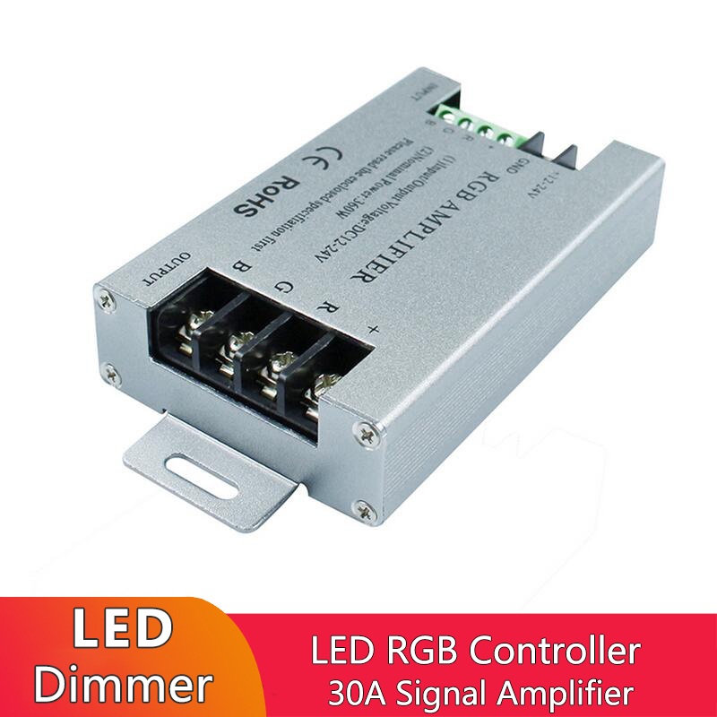 Aluminum Shell LED Signal Power Amplifier RGB Dimming 30A 150W 360W 720W