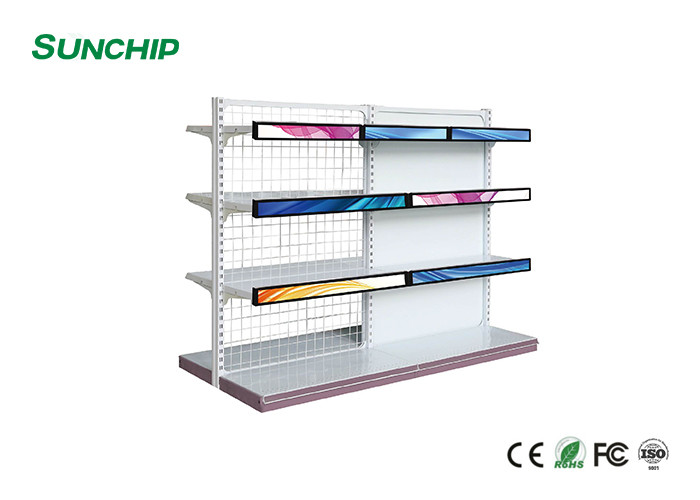 Ultra Wide Stretched Bar LCD Display Supermarket Shelf Edge HD Advertising Player