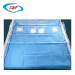 Hospital Femoral Radial Angiography Drape Pack With 4 Holes For Procedure