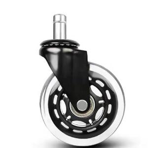 Quality Universal Office Chair Silent Caster PU Transparent Wheel Caster 2 Inch wholesale