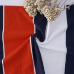 Skin-Friendly Natural Sweat-Absorbent Striped Knit Fabric For Casual Wear