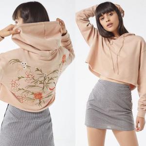 Quality Custom Cropped Hoodies Sweatshirts Embroidered wholesale
