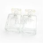 Square Transparent Glass Perfume Bottle ，Customized Empty 100ml Spray Bottles