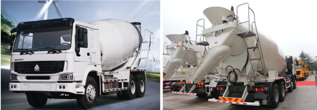6 × 4 , 8 × 4 Manual Cement Mixer Truck 10 Cube Meters Load Capacity