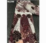 Hot Sale Nigerian Ladies Wedding Fabrics African Aqua Beaded Tulle Lace For