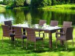Modern Poly Rattan Aluminium Outdoor Garden wicker chair patio Backyard table
