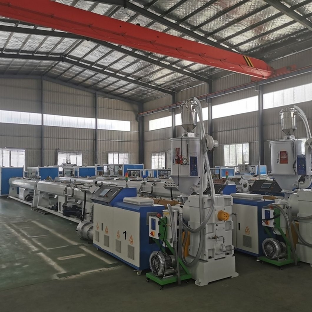 PE Pipe Making Machine/PE Spiral Optic Duct Production Line
