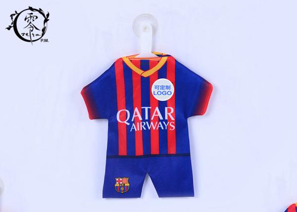 Soccer Fans Car Decoration Items Window Mini Jersey With Sucker Hanger Promotion