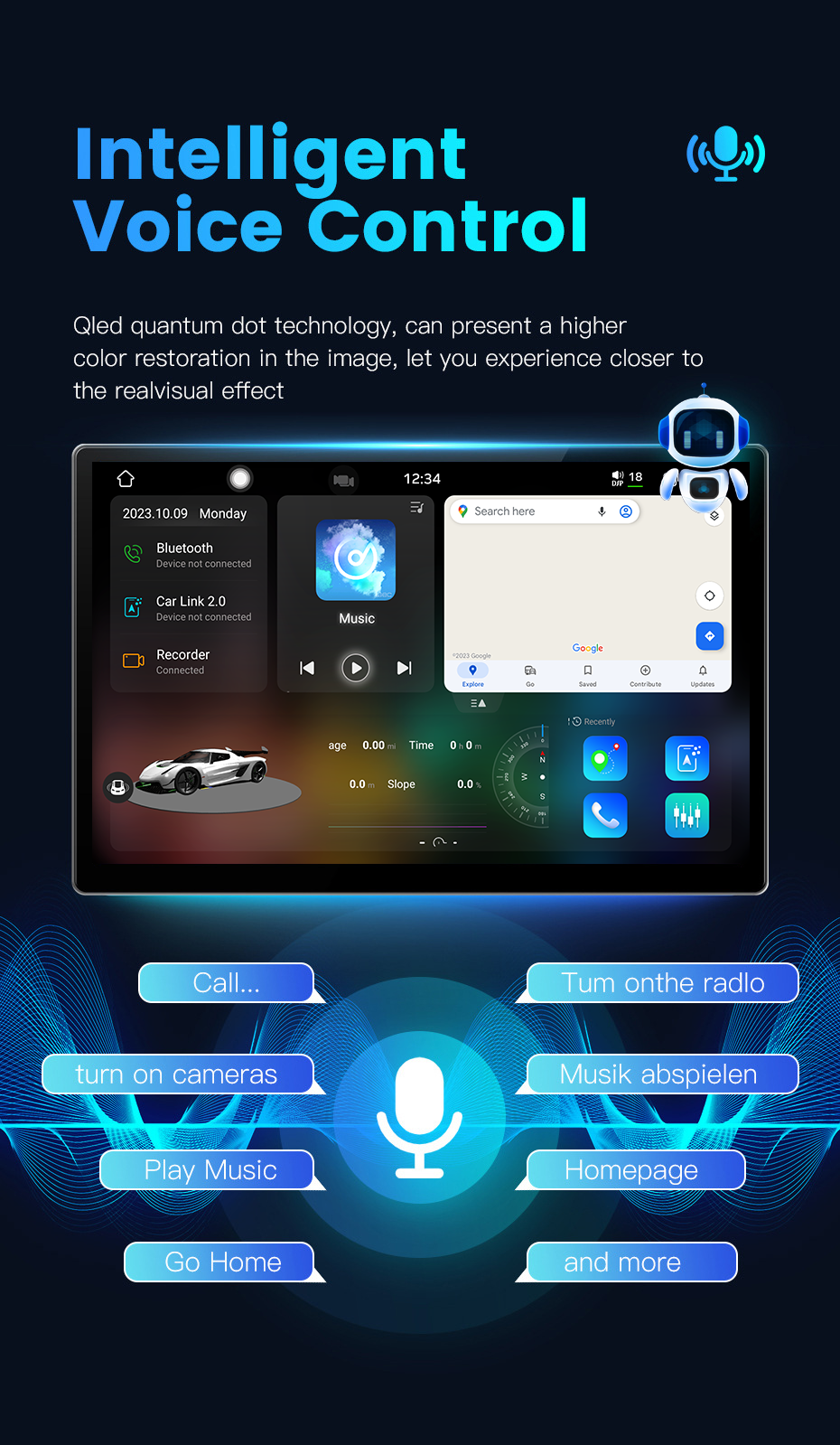 Universal Car Radio Android13 Car Player with 11.5inch QELD Screen and 8 Core TS10 Radio