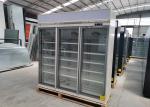 White Glass Three Door Top Mount Display Freezer 1200 Litres
