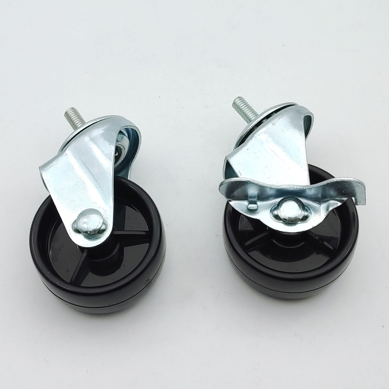 Light Duty 1inch to 3inch Furniture PP Black Swivel with Brake Caster