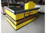 Cosmetic Shop Counter / Supermarket Retail Checkout Counter With Stop Bar