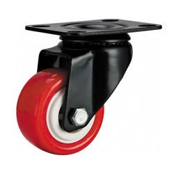 Quality light duty 2&quot; swivel red PU caster, PU caster and wheels, 2.5 inch, 3 inch PU castor, small caster wholesale