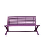 Powder Coated Steel Exterior Park Benches , Garden Bench 6ft Waterproof