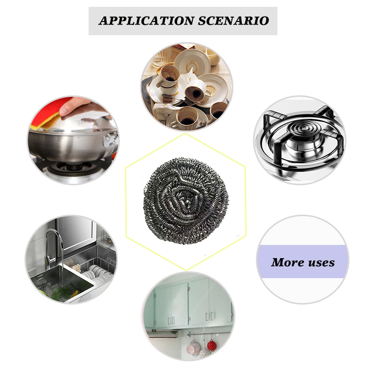 Dirt Removal Stainless Steel Scourers For Anti Ultraviolet Kitchen Cleaning