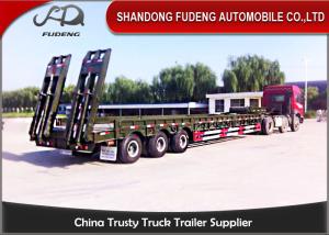Quality 75 ton Low boy semi-trailer low bed semi truck trailer with widen device extender wholesale