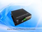 4CH analog video audio fiber converter with black aluminum case