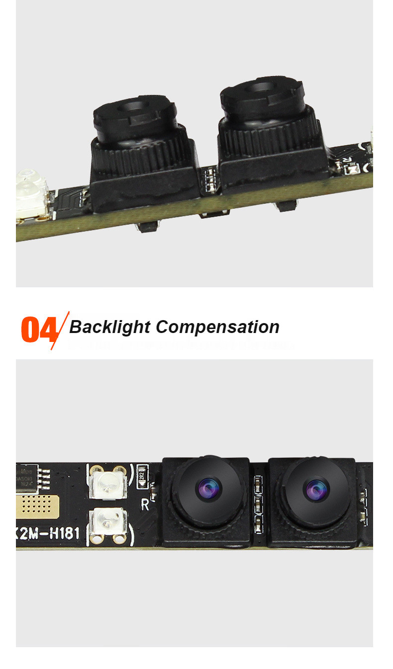 HK2M-H181 High Definition 1080P USB Driver-Free Binocular Wide Dynamic Range Camera Module